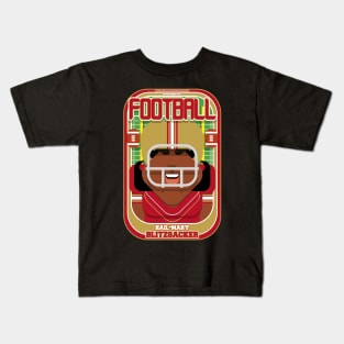 American Football Red and Gold - Hail-Mary Blitzsacker - Aretha version Kids T-Shirt